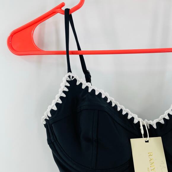 RAMY BROOK Addisyn Swimsuit Size Extra Small One Piece NWT Black White Designer - Picture 8 of 16